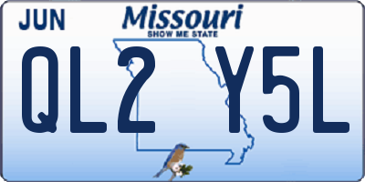 MO license plate QL2Y5L