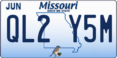 MO license plate QL2Y5M