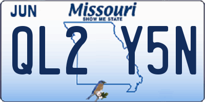 MO license plate QL2Y5N