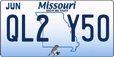 MO license plate QL2Y5O