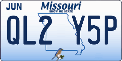 MO license plate QL2Y5P