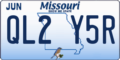 MO license plate QL2Y5R