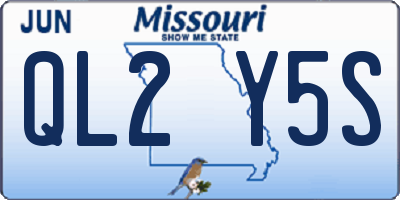 MO license plate QL2Y5S
