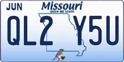 MO license plate QL2Y5U