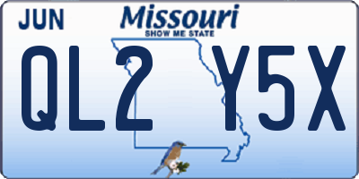MO license plate QL2Y5X