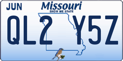 MO license plate QL2Y5Z