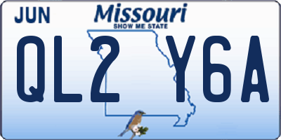 MO license plate QL2Y6A