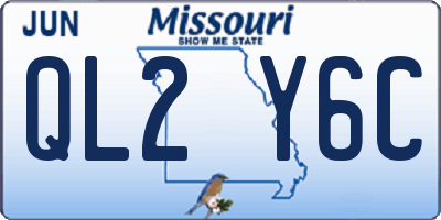 MO license plate QL2Y6C