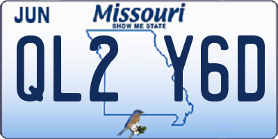 MO license plate QL2Y6D