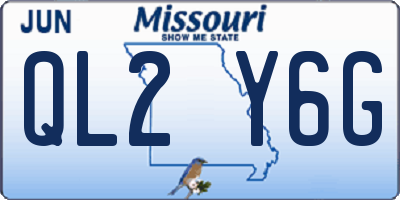 MO license plate QL2Y6G