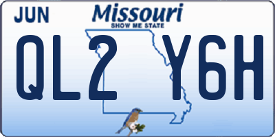 MO license plate QL2Y6H