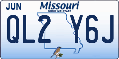 MO license plate QL2Y6J