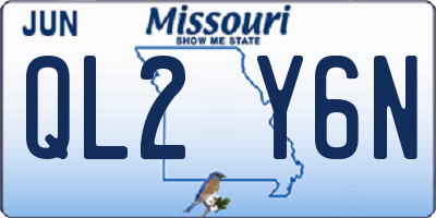 MO license plate QL2Y6N