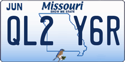 MO license plate QL2Y6R