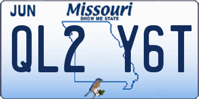 MO license plate QL2Y6T