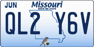 MO license plate QL2Y6V