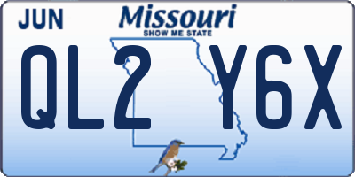 MO license plate QL2Y6X