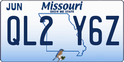 MO license plate QL2Y6Z