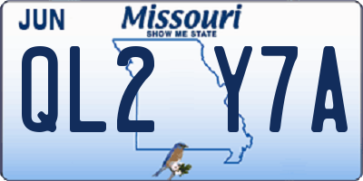 MO license plate QL2Y7A