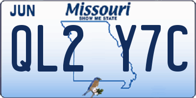 MO license plate QL2Y7C