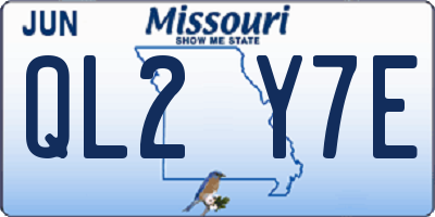 MO license plate QL2Y7E