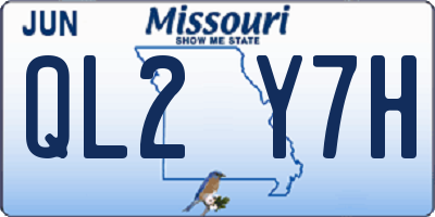 MO license plate QL2Y7H