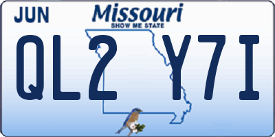 MO license plate QL2Y7I