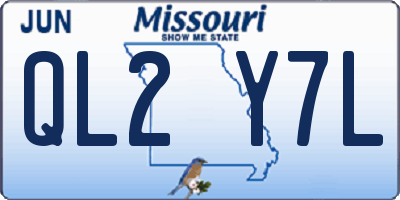 MO license plate QL2Y7L