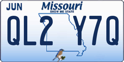 MO license plate QL2Y7Q