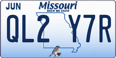 MO license plate QL2Y7R
