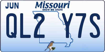 MO license plate QL2Y7S