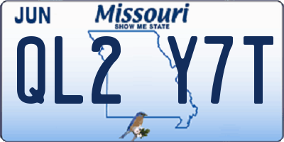 MO license plate QL2Y7T