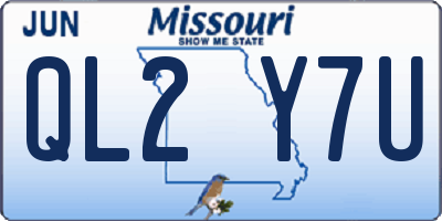 MO license plate QL2Y7U