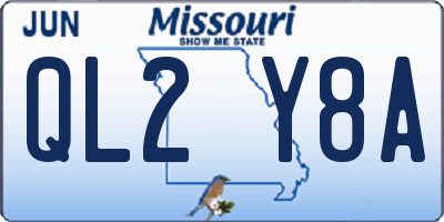 MO license plate QL2Y8A