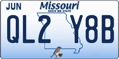 MO license plate QL2Y8B