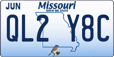 MO license plate QL2Y8C