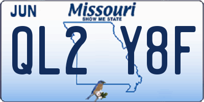 MO license plate QL2Y8F