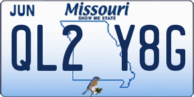 MO license plate QL2Y8G