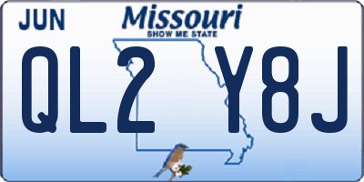 MO license plate QL2Y8J
