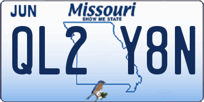 MO license plate QL2Y8N