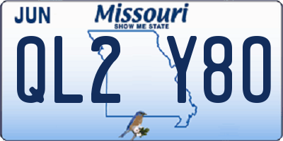 MO license plate QL2Y8O