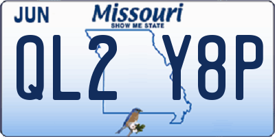 MO license plate QL2Y8P