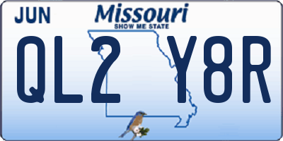MO license plate QL2Y8R