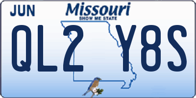 MO license plate QL2Y8S