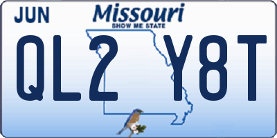 MO license plate QL2Y8T