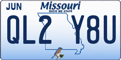 MO license plate QL2Y8U