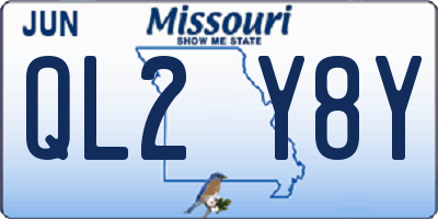 MO license plate QL2Y8Y