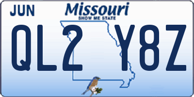 MO license plate QL2Y8Z