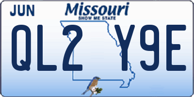 MO license plate QL2Y9E