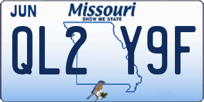 MO license plate QL2Y9F